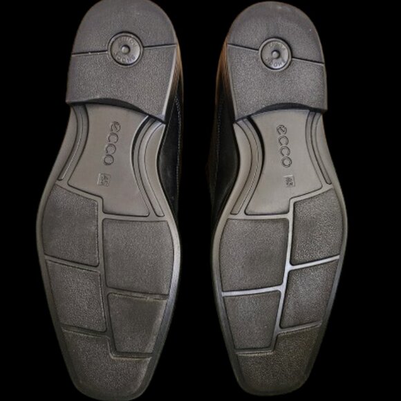 ECCO Men's Black Leather Slip-On Dress Shoes- Size 45 (US 11) - Picture 7 of 10